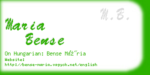 maria bense business card